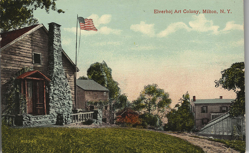 Elverhoj, the Arts & Crafts colony at Milton-on-Hudson. (c. 1915 postcard, Vivian Wadlin collection.)